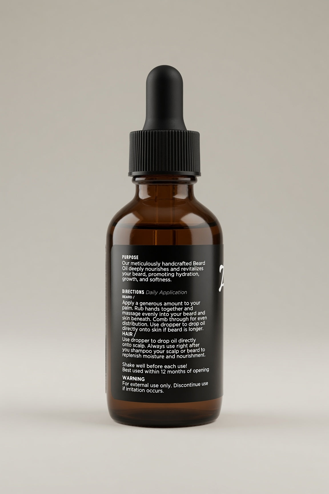 Ziggy Cuts beard oil application instructions